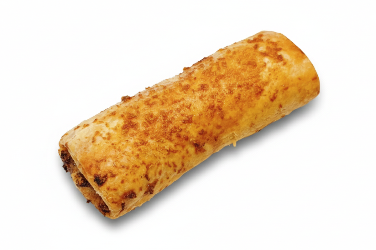 pork, bacon & cheese sausage rolls