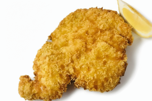 cooked pork schnitzel