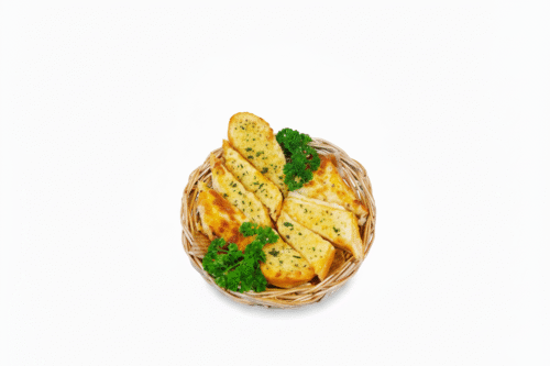uncooked homemade garlic bread 5 pieces